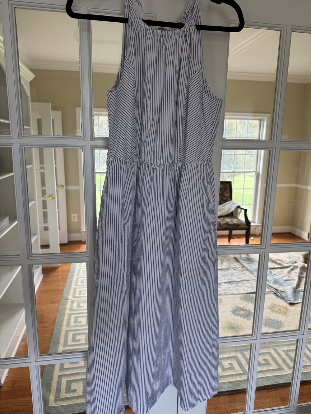 J Crew - NWT Striped Halter Maxi Dress - Blue & White
